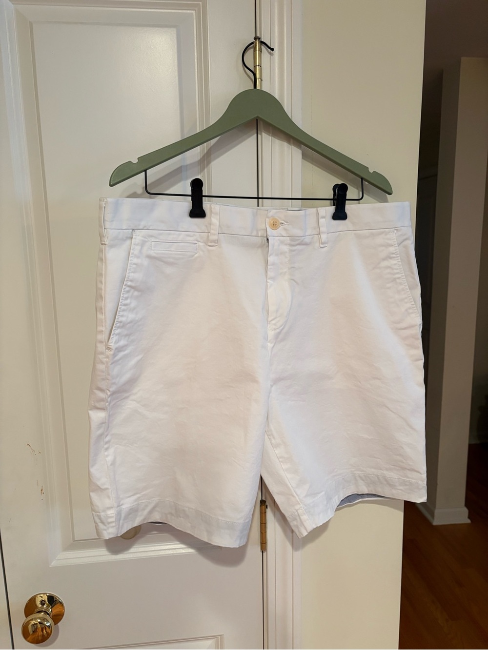 Tommy Hilfiger White Flat Front Chino Shorts